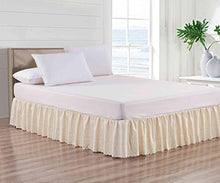 Load image into Gallery viewer, Sheets &amp; Beyond Super Soft Solid Brushed Microfiber 14&quot; Drop Pleated with Embroidery Bed Skirt/Dust Ruffle