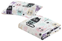 Load image into Gallery viewer, All American Collection Multi-Colored Cat Printed Bedspread Set