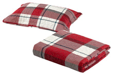 Load image into Gallery viewer, All American Collection Red-Green Plaid Printed Bedspread Set