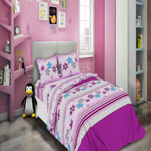 Load image into Gallery viewer, All American Collection Purple-Pink Flowers Printed Bedding Sets