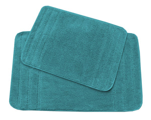 2-Piece Rectangular Non Slip Plush Bath Mat Set